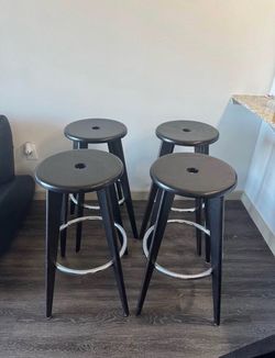 Wood Bar Stools (4)