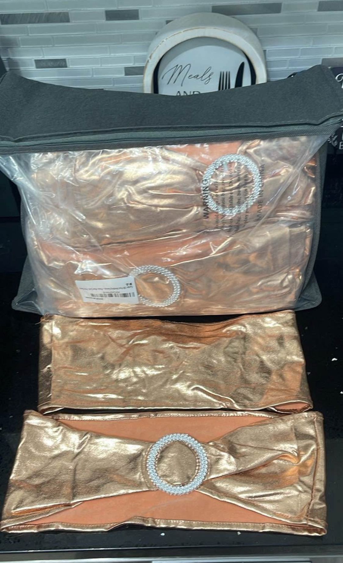 100 Rose Gold Chair Sashes