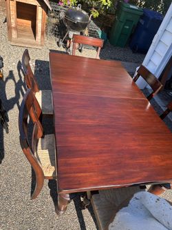Wood dining table