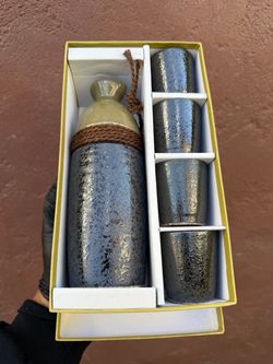 Japanese sake serving set: