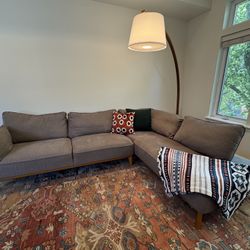 Macy’s Jollene 113” Fabric Sectional Slate Grey