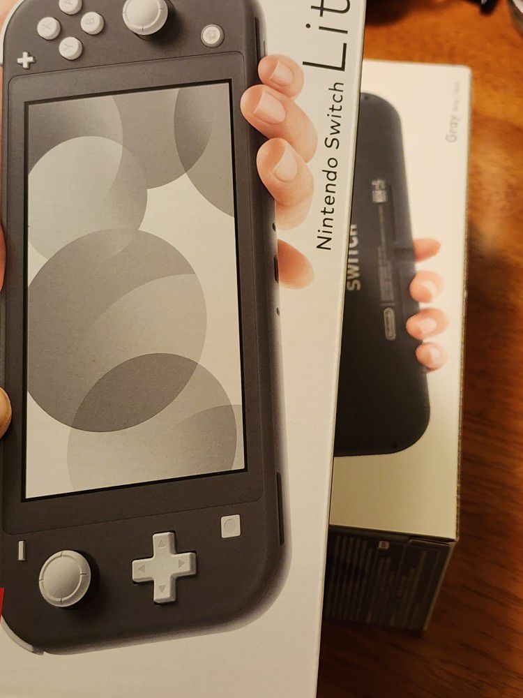 Nintendo Switch Lite Handheld Console- Gray + Screen Protector And Pokemon Go Strap 
