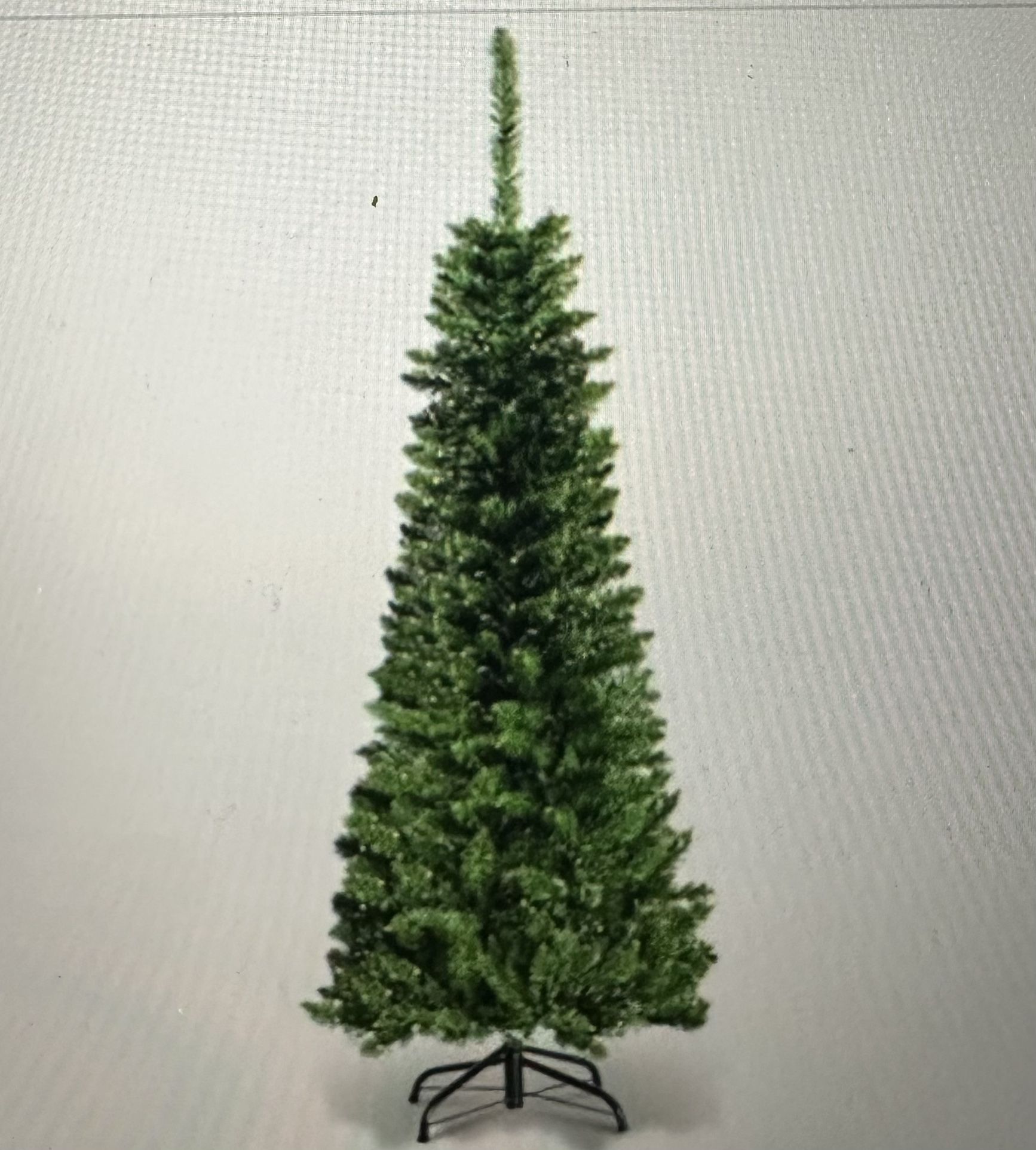 4.5 Ft Pre-lit Pencil Artificial Christmas Tree With Led White Lights