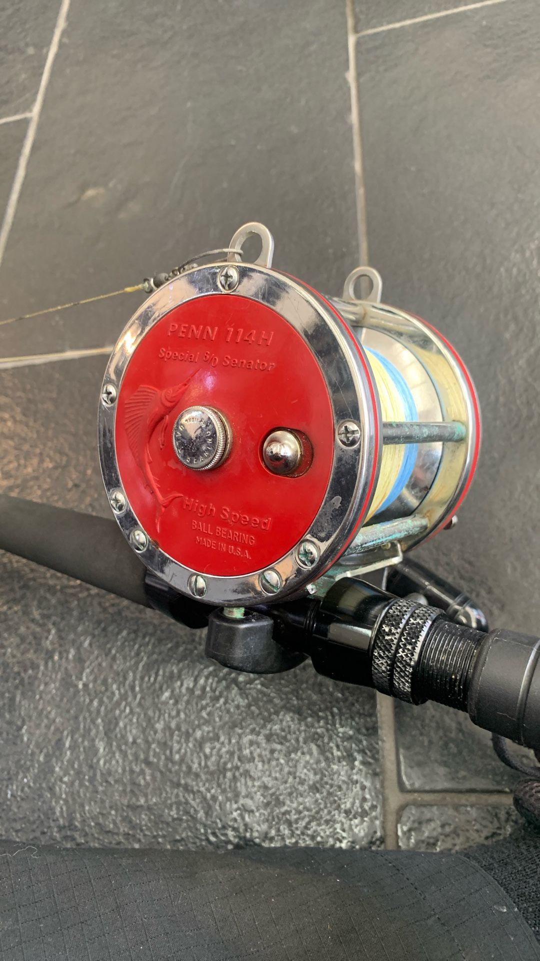 Penn 114H 6.0 Senator On 37” Shimano Pole, NICE