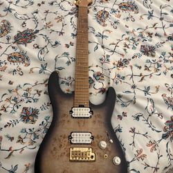 Charvel Pro-Mod DK24 HH 2PT CM QM Electric Guitar Transparent Black Burst