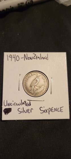 1940 New Zealand Silver Sixpence King George VI Rare Low Mintage 🇳🇿