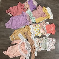Baby Girl Onesies 0-9 months