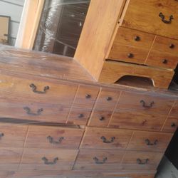 Brown Dresser Comes With A Big Mirror Not Pictured & Also Matching Night Stand