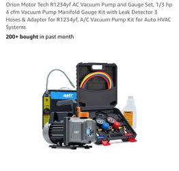 AC Vacumm Pump And Gage Set / Conjunto de bomba de vacío y medidor de aire acondicionado,