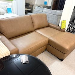 Veronella Sahara 2-Piece Leather Sectional Sofa