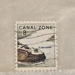 1971 Canal Zone 8c Stamp