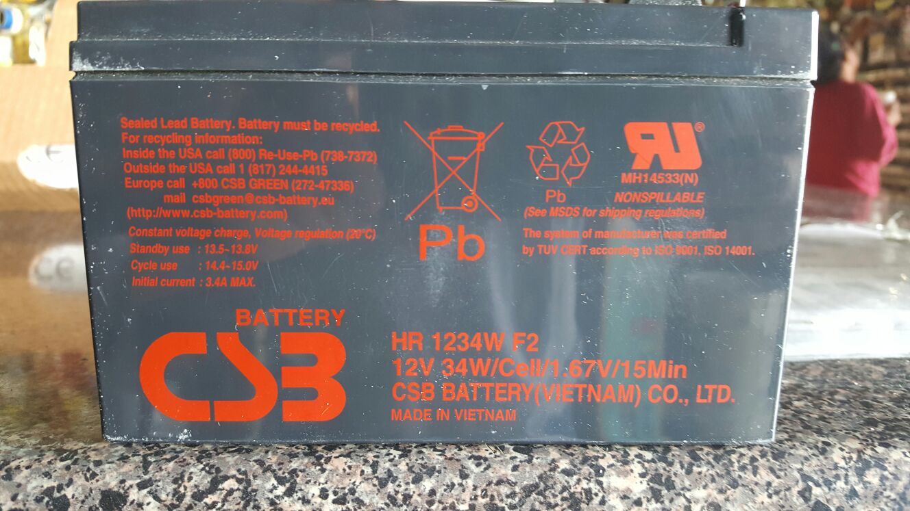 2 APC Rechargeable Back Up Battery CSB 12V 34W/Cell 1.67V/15 MIN for Sale in Los Angeles, CA