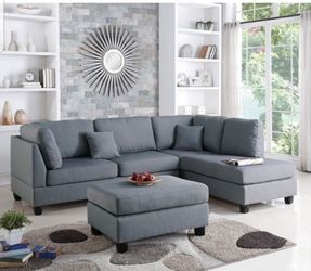 AVAILABLE SECTIONAL SOFA & OTTOMAN $53 DOWN PAYMENT