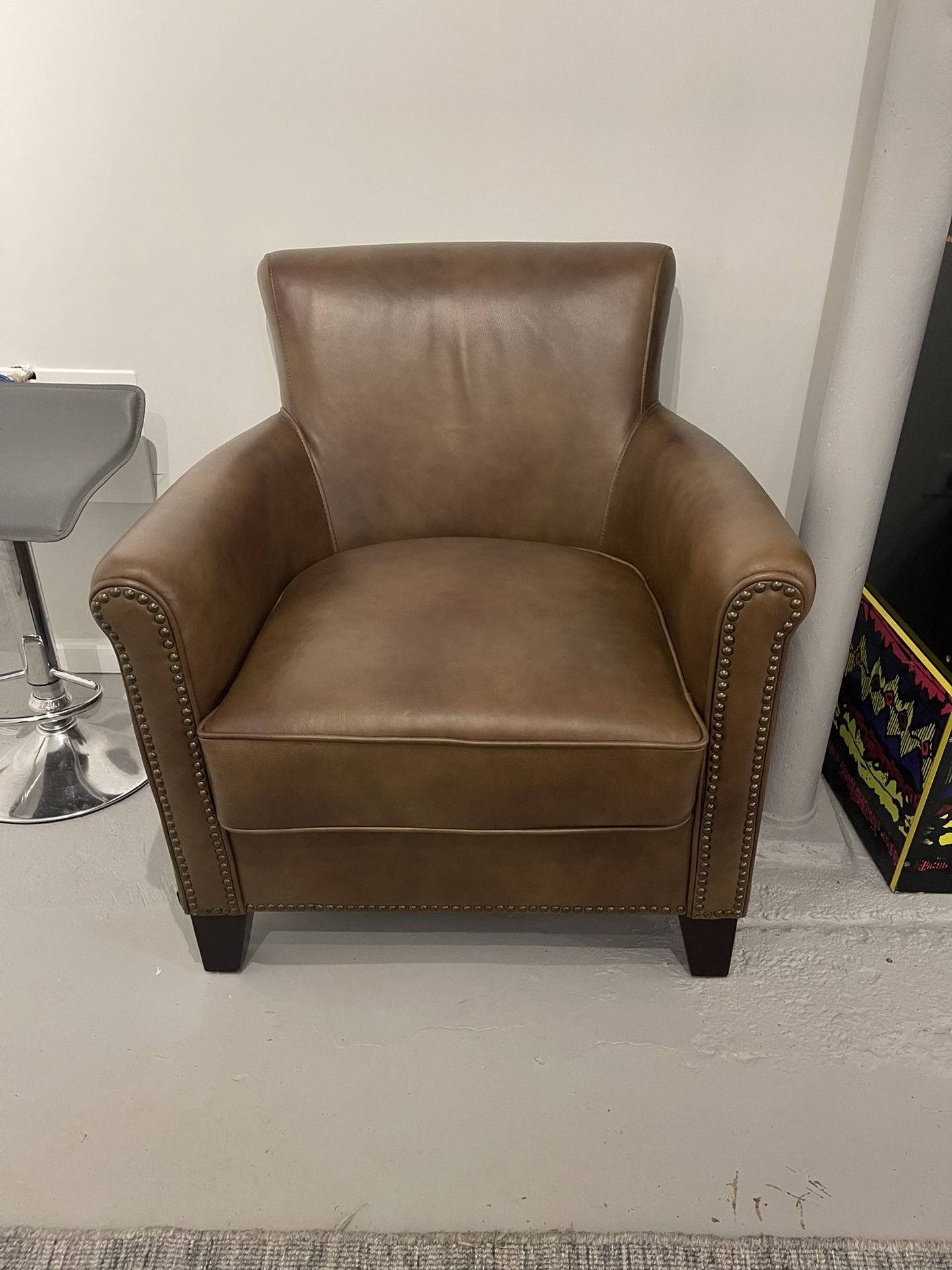 2 Brown Accent/club Chairs