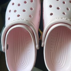 Pink crocs 
