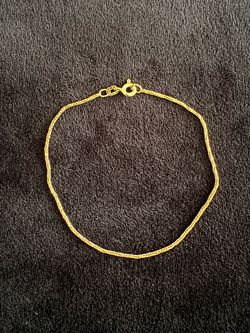 18k Twisted Spriga/Wheat 7" Bracelet (1.2g)