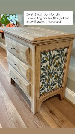 Custom Refinished Solid Wood 3 Drawer End Table / Nightstand – Unique & One of a Kind