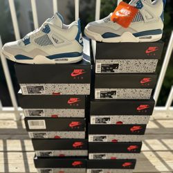 BRAND NEW JORDAN 4 “MILITARY BLUE” FOR SALE!!! GS SIZE 7 $200  MEN SIZES 8, 10, 11, 12, 13 $$270