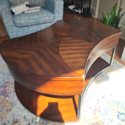 Swivel Top Wood/ Metal Coffee Table