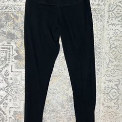 Victoria Secret Pink Yoga Pants Black White Logo Womens Size L