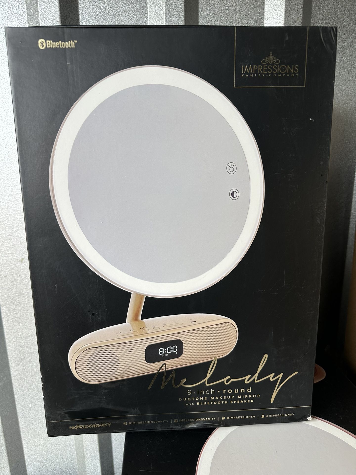 Impressions Vanity Melody 9-inch Round Duotone Makeup Mirror