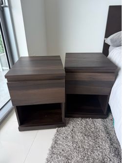 2 x IKEA Storklinta bedside tables with drawers