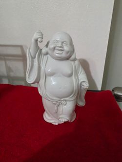 Andrea by Sadek Porcelain White Buddha Statue 7 in.