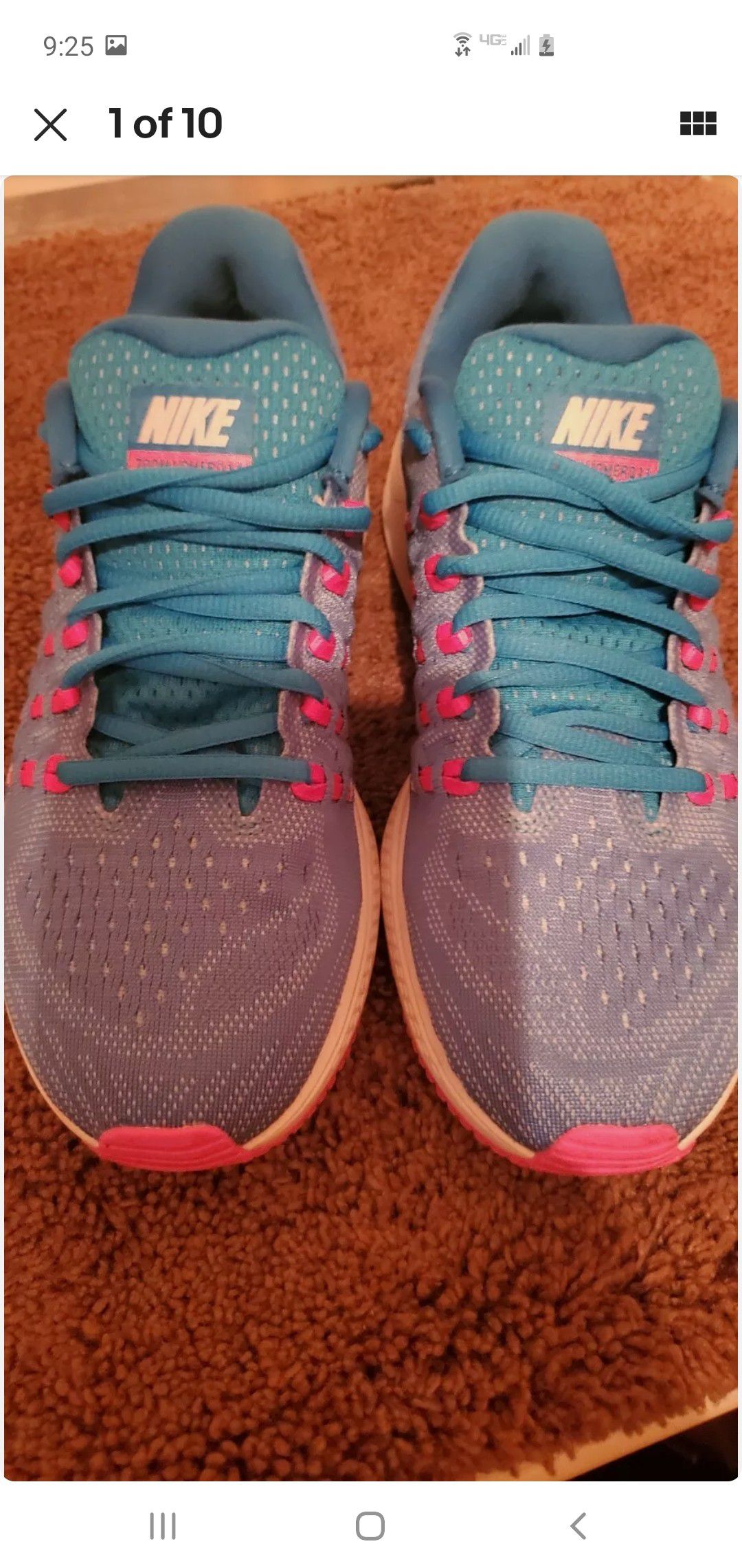 Nike Air Zoom Vomero 11 Running Shoes Blue/Pink/White 818100-401 Womens Sz 8