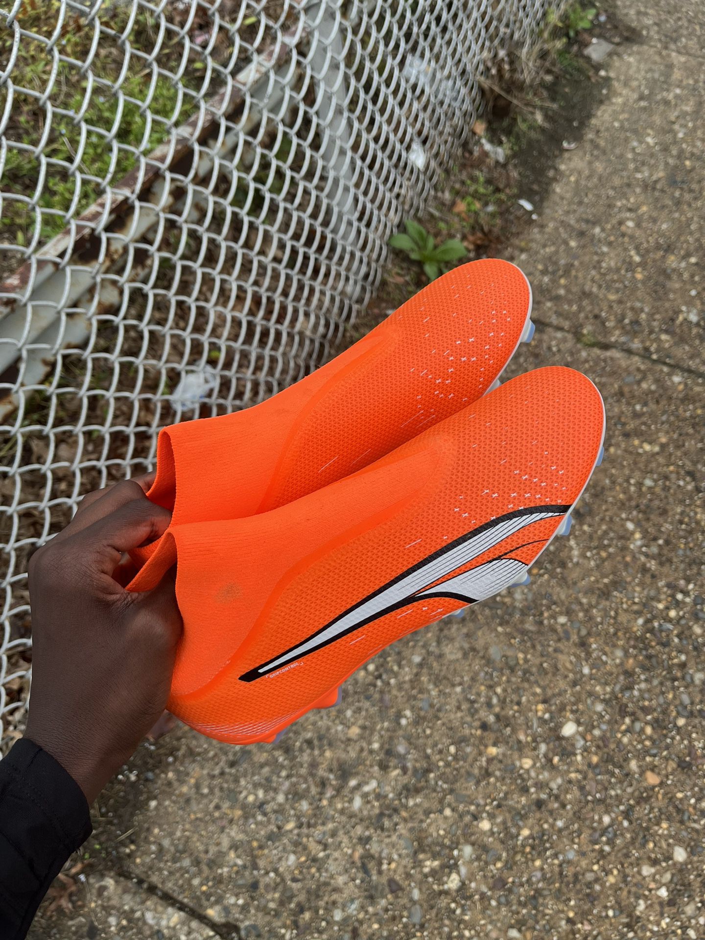 Classic Orange Soccer Cleats