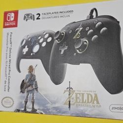Pdp Nintendo Switch Faceoff Deluxe Wired Pro Controller Zelda Breath Of The Wild