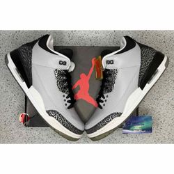 Jordan 3 Wolf Grey 10 Men