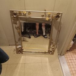 I Am Selling This Large 49x49 Vintage Beautiful Four Color I Take Mirror This Is For A Collector I'm Asking Only $150 It's Worth Over $1,000 You Can L