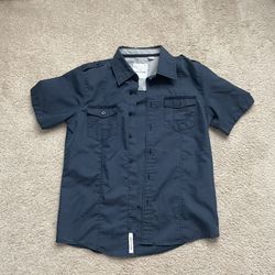 navy blue button down