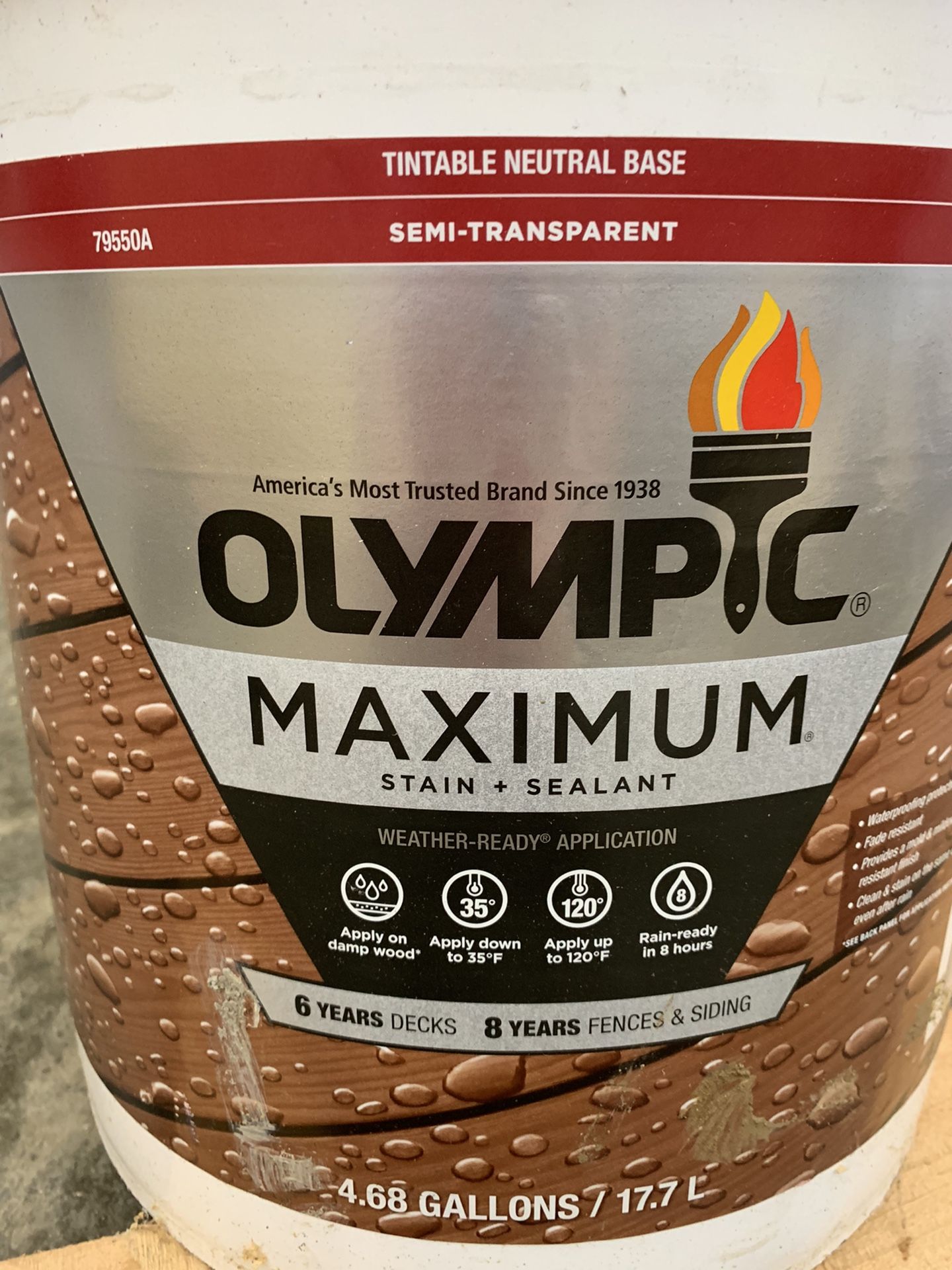 5 Gallons Olympic Stain  - Price Reduced !