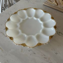 Antique Deviled Egg Dish 