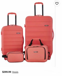 Travelers Club 4-Piece Hardside Luggage Set