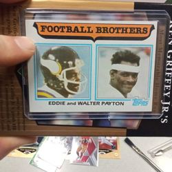 Old Walter Payton And Running Back Eddie So-and-so Off The Vikings Topps