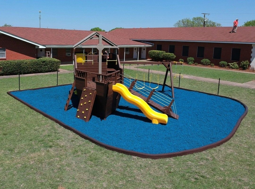 Rubber Mulch, Landscape, Playground, Garden Beds, Pool Area, walking & trails path
 Rubber 