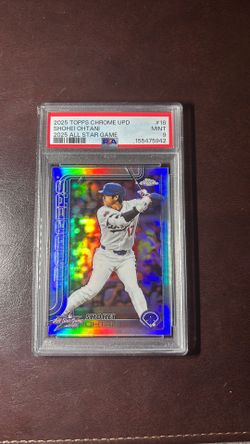 2025 Topps Chrome Shohei Ohtani All Star Game Refractor PSA Mint 9