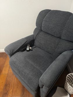 Power Lift Recliner Chair blue Fabric