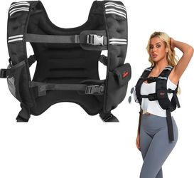 Rabjen Weighted Vest 12lbs Odorless, 6 Straps Size Adjustable