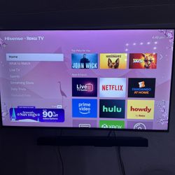 Hisense 58” Roku Smart Tv