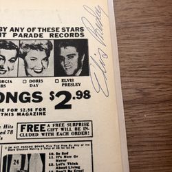 Elvis Presley Autographed Authentication 