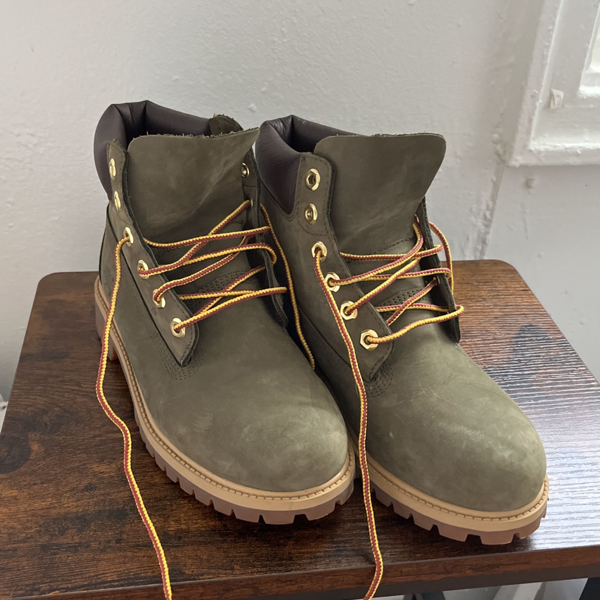 Olive Green Timberland Boots Youth 5.5