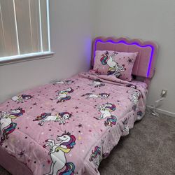 Bed With Mattress & Bedding 