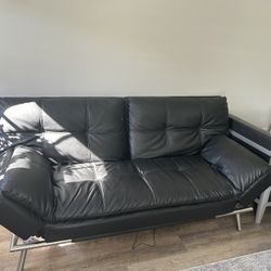 Futon Couch & Two Chairs