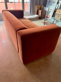 $700 OBO | Moving Sale: CB2 Terrain Bronze Brown Velvet Sofa