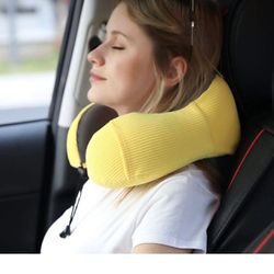 Travel Pillow, Memory Foam Neck Pillow with 360-Degree Head Support Comfortable Airplane Pillow with Storage Bag Lightweight Traveling Pillow