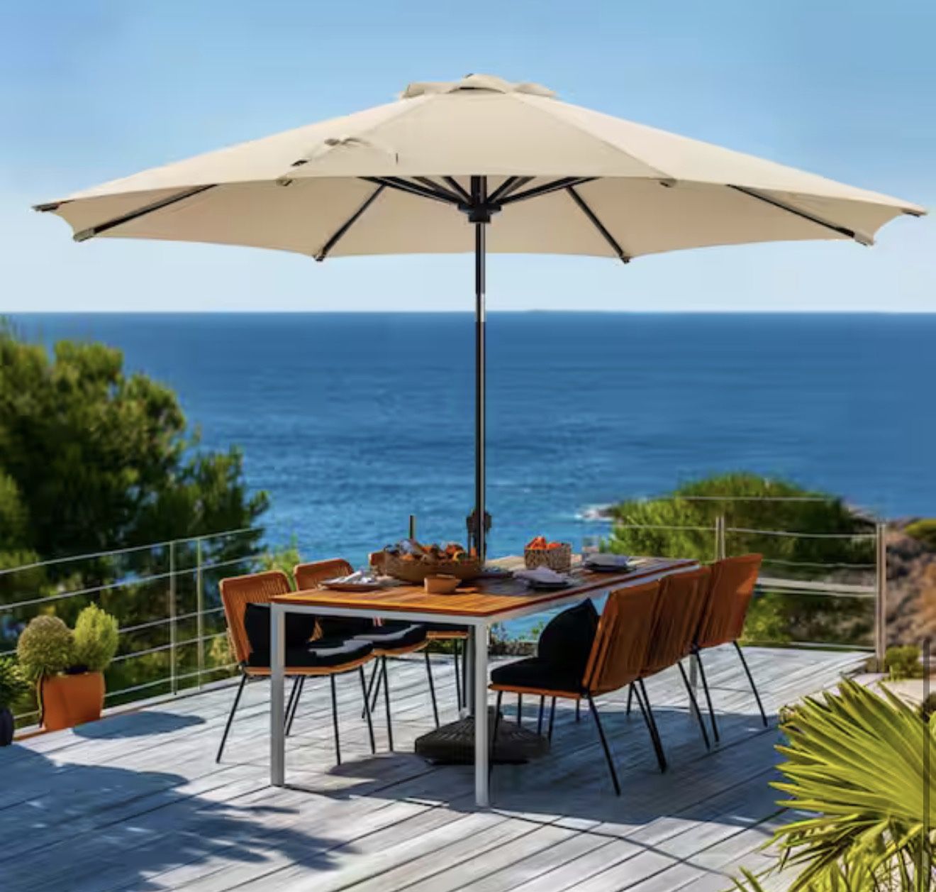 11 ft. Market Patio Umbrella In Beige