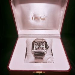 Luxury Stainless Steel Skeleton Watch